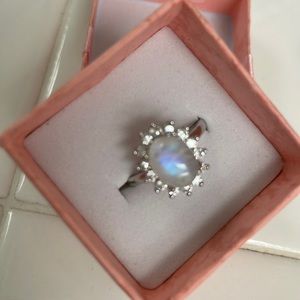 Moonstone ring adjustable